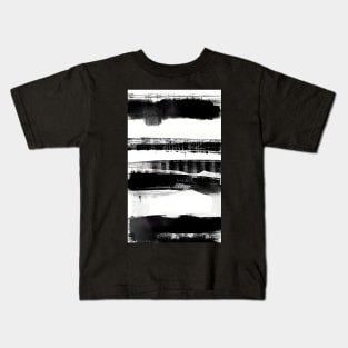 Abstract Minimalism: Black and White Wash Kids T-Shirt